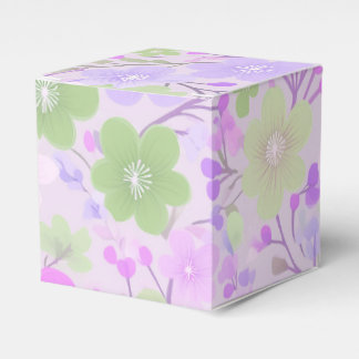 Pastel floral pattern favour box