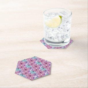Pastel Floral Pattern Paper Coaster