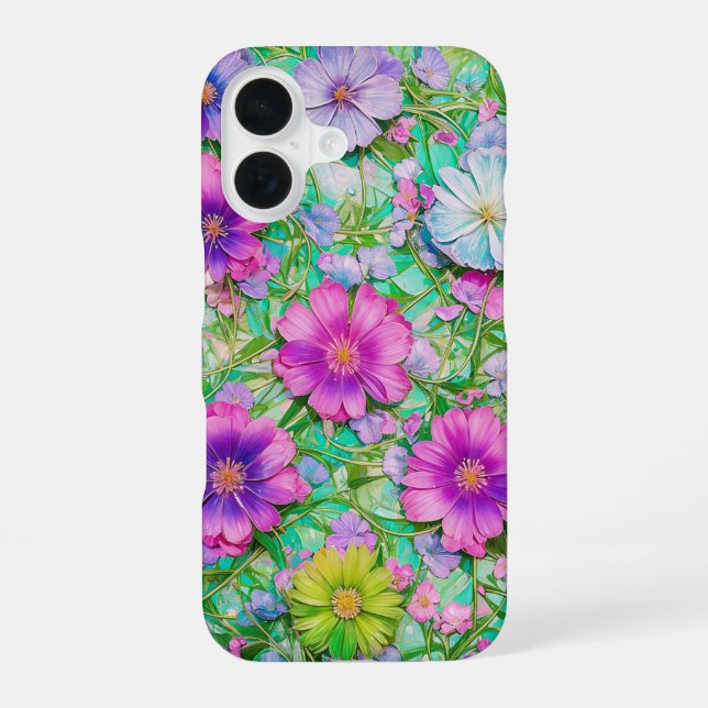 Pastel Floral Pattern Phone Case (Back)
