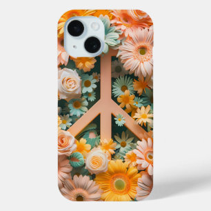Pastel Floral Peace Sign Phone Case