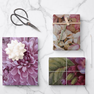 Pastel Floral Photo Wrapping Paper Sheet