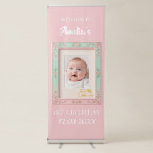 Pastel Floral Pink Mint Picture Frame