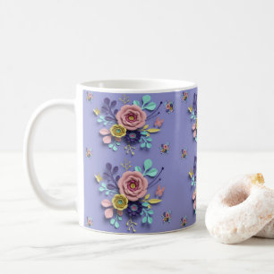 Pastel Floral Purple Mug