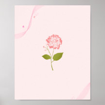 Pastel Floral Ribbon Poster – Soft Girl Aesthetic