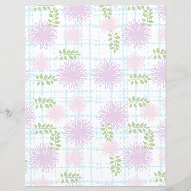 Pastel Floral Scrapbook Paper (Front)