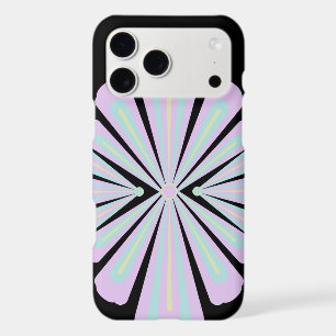 Pastel floral shapes on a black background