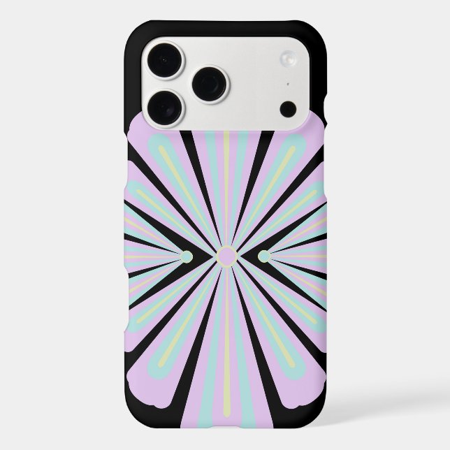 Pastel floral shapes on a black background (Back)