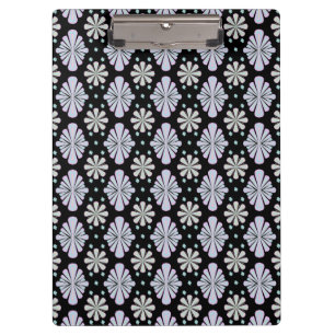 Pastel floral shapes on a black background clipboard