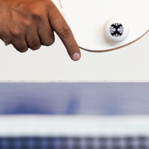 Pastel floral shapes on a black background ping pong ball
