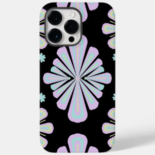 Pastel Floral Shapes on Black Background Case-Mate iPhone 14 Pro Max Case