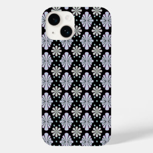 Pastel Floral Shapes on Black Background Case-Mate iPhone 14 Case