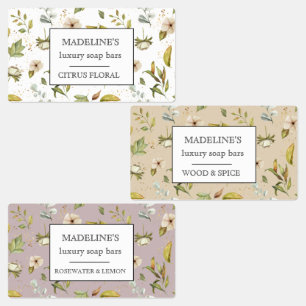 pastel floral soap bars elegant adhesive