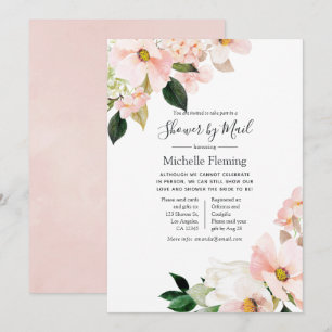 Pastel Floral Spring Baby or Bridal Shower by Mail Invitation
