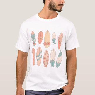 pastel floral surfboard T-Shirt