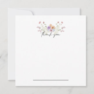 Pastel Floral Thank You Notecard