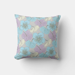 “Pastel Floral Throw Pillow