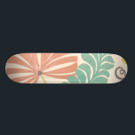 Pastel Floral Vines and Leaves on Cream Background Skateboard<br><div class="desc">Floral vines and leaves in pastel colours are the subjects of this piece by Erica J. Vess. The mixture of pastels on the cream background helps the painting stand out without overwhelming the senses. Put this tropical print in your home today!</div>