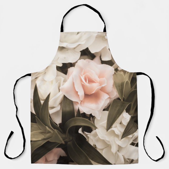Pastel Floral Vintage: Timeless Elegance Apron (Front)