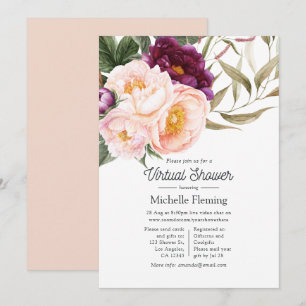 Pastel Floral Virtual Baby Shower Invitation