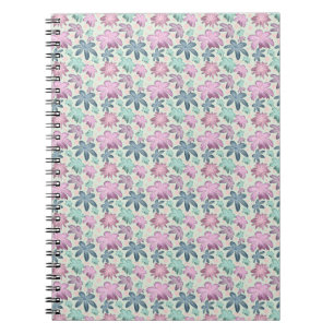 Pastel Floral watercolor Pattern Notebook