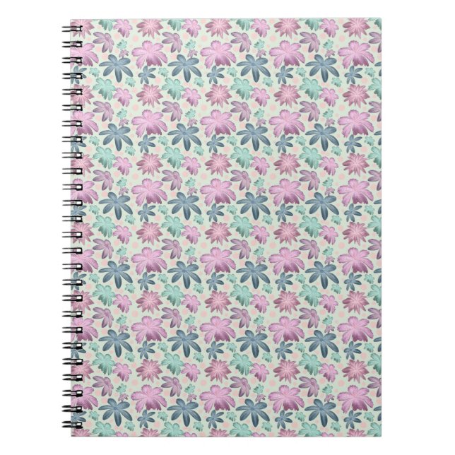 Pastel Floral watercolor Pattern  Notebook (Front)