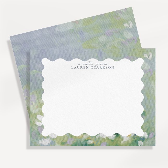 Pastel Floral Wavy Note Card (Creator Uploaded)