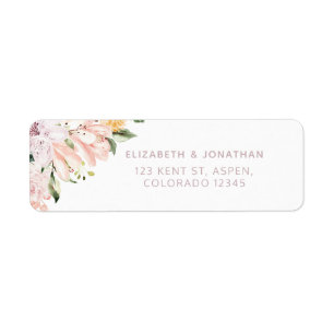 Pastel Floral Wedding Address