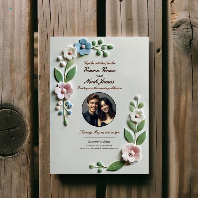 Pastel Floral Wedding Invitation  (Creator Uploaded)