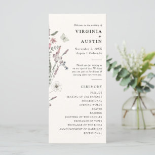 Pastel Floral Wedding Programme