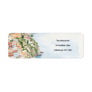 Pastel Floral Wedding Return Address Label