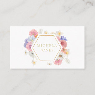 Pastel Floral Womens Elegant Designer Stylist Busi Business Card