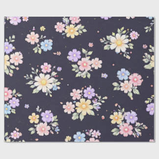 Pastel Floral Wrapping Paper | Vintage Cottagecore