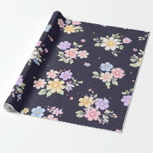 Pastel Floral Wrapping Paper | Vintage Cottagecore