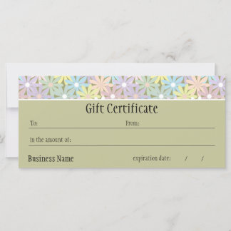 Pastel Florals Gift Certificate