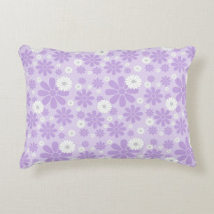 Pastel Florals Pattern LAVENDER Decorative Cushion