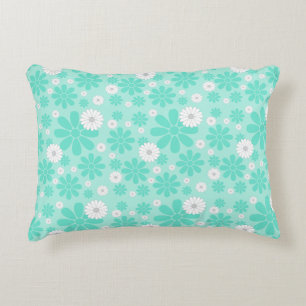 Pastel Florals Pattern MINT Decorative Cushion