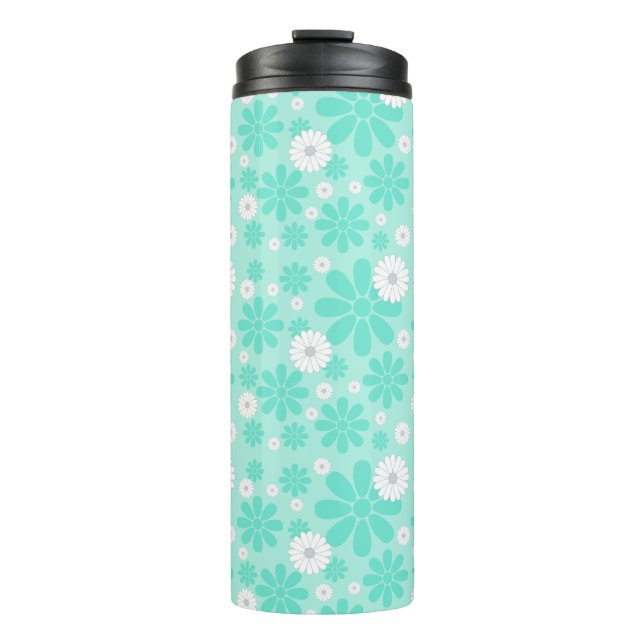 Pastel Florals Pattern MINT Thermal Tumbler (Front)