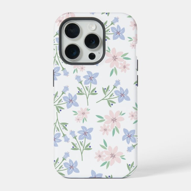Pastel flower background iPhone case (Back)