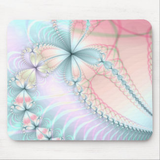 pastel flower chains mouse mat