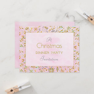 Pastel Flower Christmas 4.25x5.5 Invite