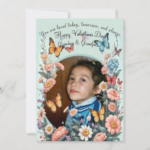 Pastel Flower & Colourful Butterflies Dreamy Charm Holiday Card