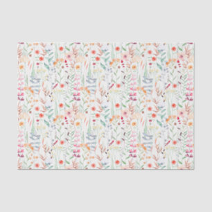 Pastel Flower Garden Pattern Tissue Paper