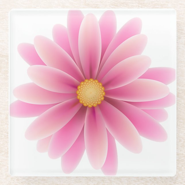 Pastel Flower Glass Coaster (Front)