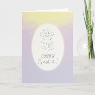 Pastel Flower Happy Easter Card