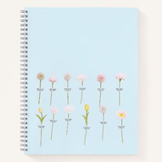 Pastel Flower Notebook – Minimal Botanical Design