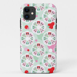 pastel flower owl background pattern iPhone 11 case