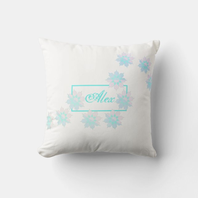Pastel Flower Petals Alex Cushion Throw Pillow (Front)