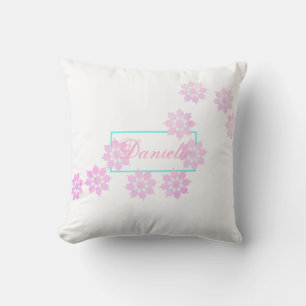 Pastel Flower Petals Danielle Cushion Throw Pillow
