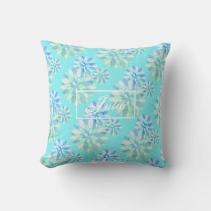 Pastel Flower Petals Julia Cushion Throw Pillow