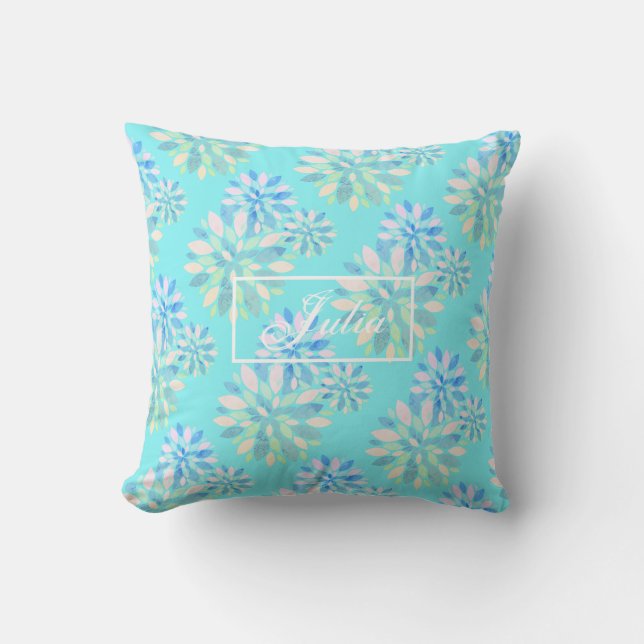 Pastel Flower Petals Julia Cushion Throw Pillow (Front)